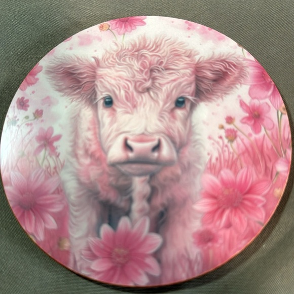 Set of 4 Highland Cow Coasters - Picture 4 of 5